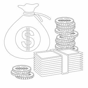 Раскраска деньги русские