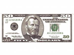 Раскраски Раскраска 50 долларов Деньги