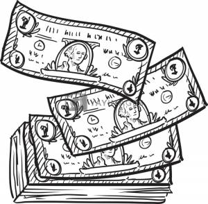 Банкноты раскраска