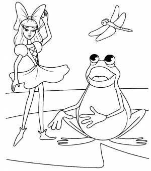 Раскраска Дюймовочка на цветке, 56% OFF