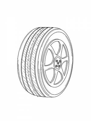 Раскраска Колесо  картинку
