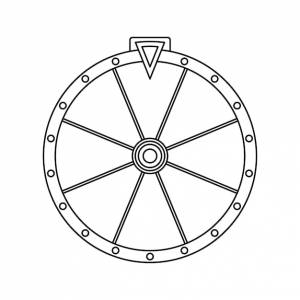Раскраска с колесом фортуны для детей