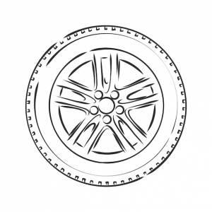 Автомобиль колеса провод модели eps10 вектор, автомобильное колесо, векторные иллюстрации эскиз