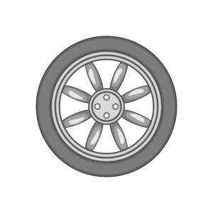 значок колеса автомобиля черный монохромный стиль PNG , колесный клипарт, автомобильные иконки, значки стиля PNG картинки и пнг рисунок для й загрузки
