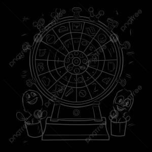 раскраски колесо фортуны наброски эскиз рисунок вектор PNG , время розыгрыша лотереи, эскиз времени лотереи, раскраска время лотереи PNG картинки и пнг рисунок для й загрузки