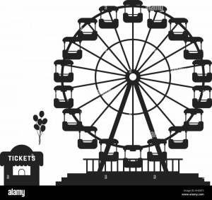 Колесо обозрения рисунок карандашом