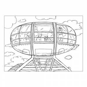 Раскраска Лондонский глаз