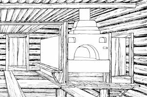 Как нарисовать русскую избу поэтапно поэтапно
