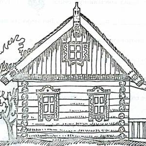 Как нарисовать русскую избу поэтапно поэтапно