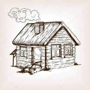 Изба старинная рисунок