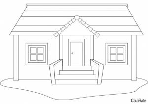 Раскраска Простой домик