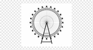 Колесо обозрения London Eye Чертеж, лондонский глаз, угол, силуэт, без роялти png