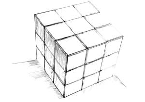 Раскраска Кубик Рубик