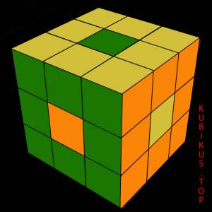 Cхема сборки рисунка точки на кубик рубика 3х3 -kubikus