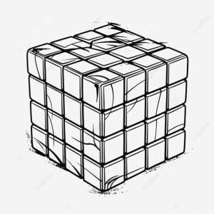 рисунок кубик рубика показан на эскизе контурного рисунка вектор PNG , рисунок крыла, рисунок куба, кубик рубика рисунок PNG картинки и пнг рисунок для й загрузки