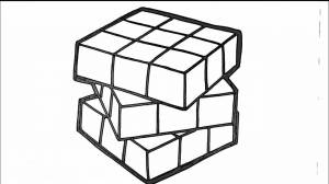 Раскраски Кубик рубик