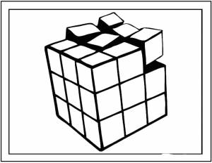 Раскраска кубик рубик  и