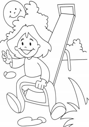 Раскраска качели