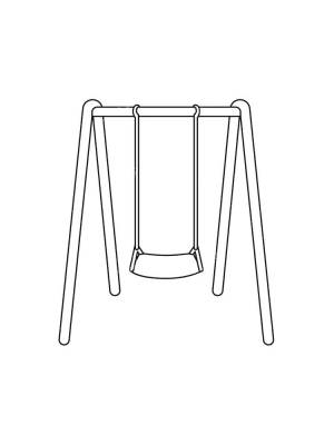 Рисунок качели раскраска