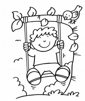 Раскраски Качели для детей