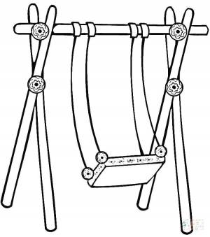 Раскраски качели, Сайт раскрасок