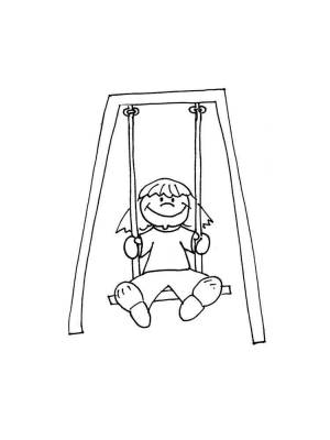 Раскраски Качели