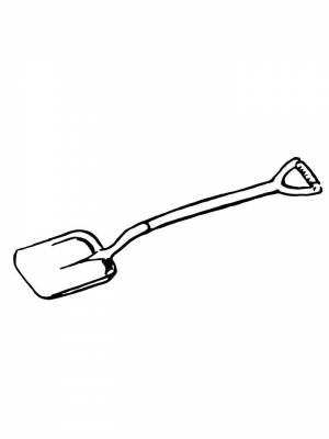 Раскраски Лопата   в формате