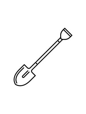 Раскраски Лопата