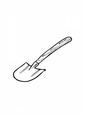 Раскраски Лопата   в формате