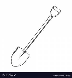 Лопата раскраска для детей