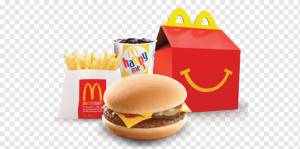 Чизбургер McDonald's Гамбургер Картофель фри Happy Meal, Макдональдс, png