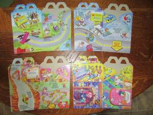 1992 McDonald's Tiny Toon приключение Happy Meal коробки комплект из 4 неиспользованный