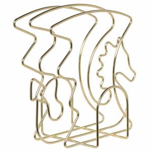 Салфетница, 17 см, 4 секции, металл, золотистая, Дракон, Twist gold