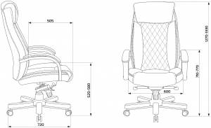 Кресло руководителя Бюрократ T-9924WALNUT черный кожа крестовина металл