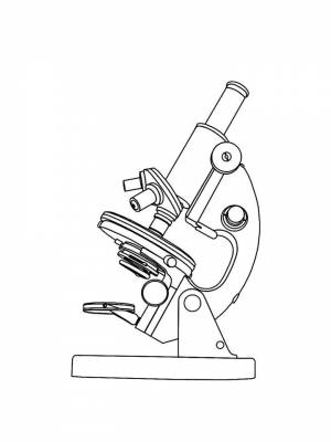 Раскраска Микроскоп  листе  онлайн
