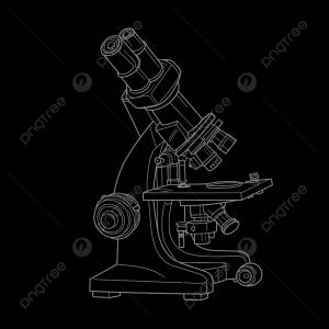 рисунок микроскоп нарисован без деталей контурный эскизный вектор PNG , рисунок крыла, хвост рисунок, составной микроскоп рисунок PNG картинки и пнг рисунок для й загрузки