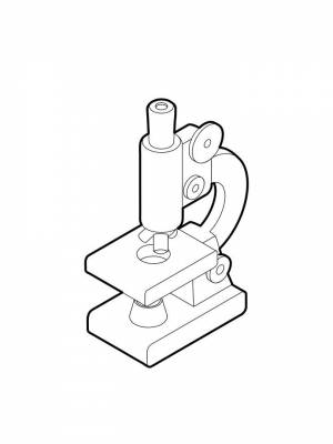 Картинка Микроскоп  раскраску для мальчиков