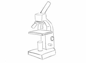 Как нарисовать микроскоп карандашом