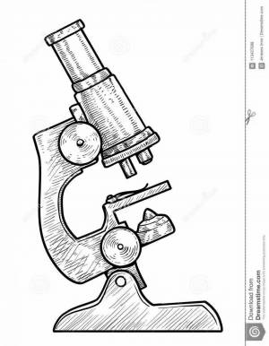 Раскраски Для детей микроскоп