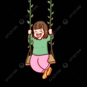 ручной рисунок трапеции PNG , качели качели, рисовать качели девочка, девушка PNG картинки и пнг PSD рисунок для й загрузки