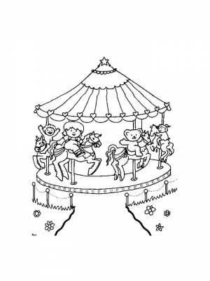 Раскраски Карусель   в формате
