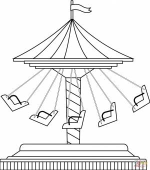 Раскраска Карусель