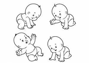 Раскраска Младенец