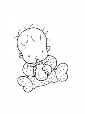 Картинка Младенец раскраска для девочек