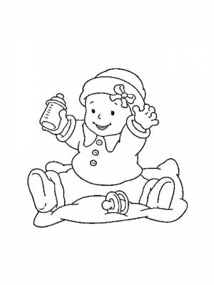 Раскраска Младенец картинка в формате  онлайн