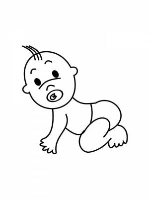 Раскраска Младенец картинка  для мальчиков