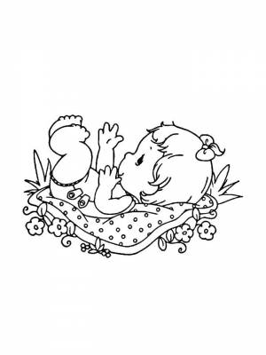 Раскраска Младенец  для мальчиков