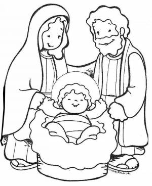 Раскраски Младенец иисус