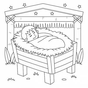 Христианский младенец иисус раскраски для детей