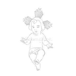 Ребенок Иисус  младенец Иисус Иллюстрация штока